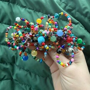 Rego NYC multicolor glass bead cloud barrette